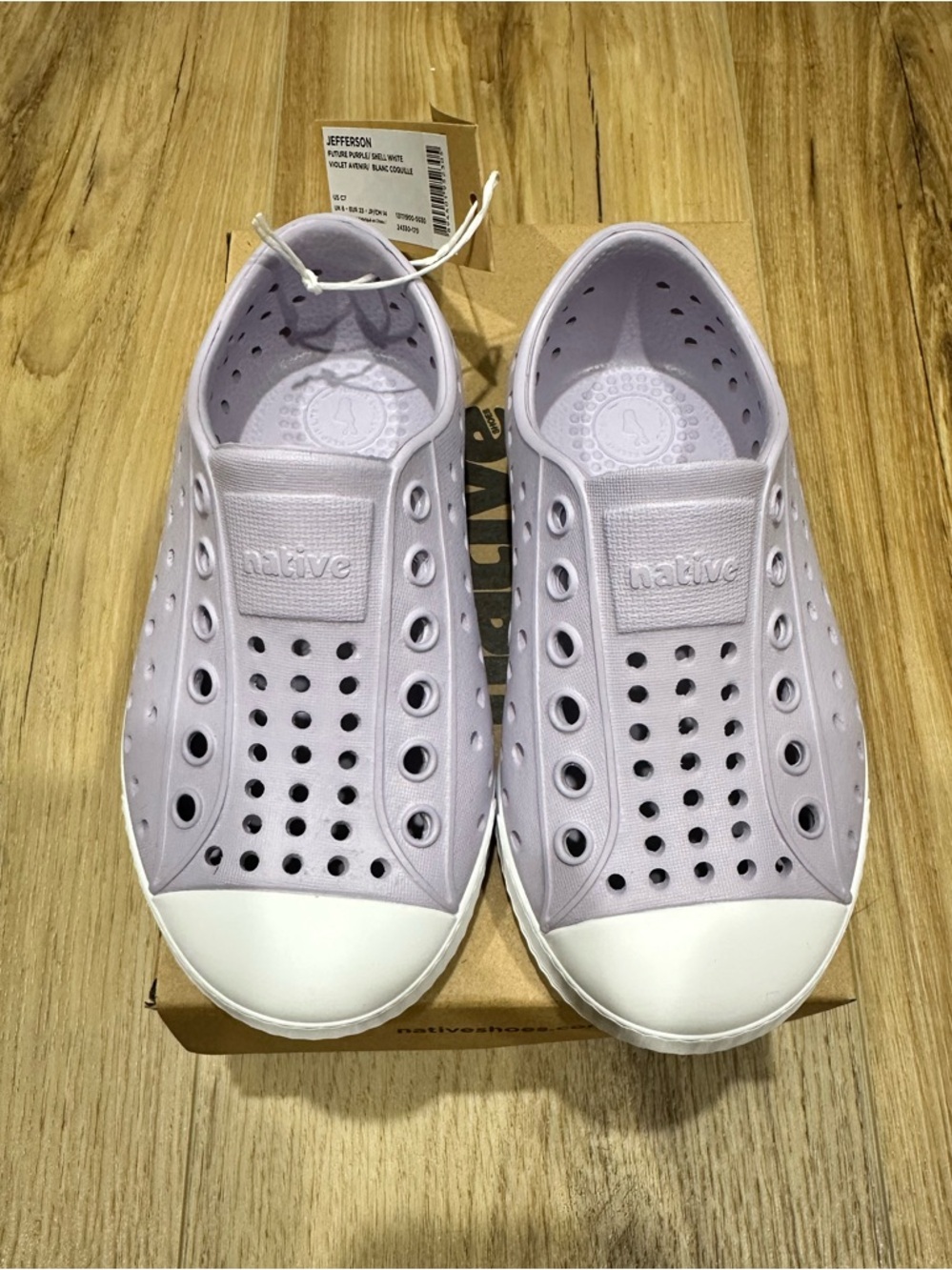 NIB Native Jefferson Kids Slip-On Shoes in Light Lavender
